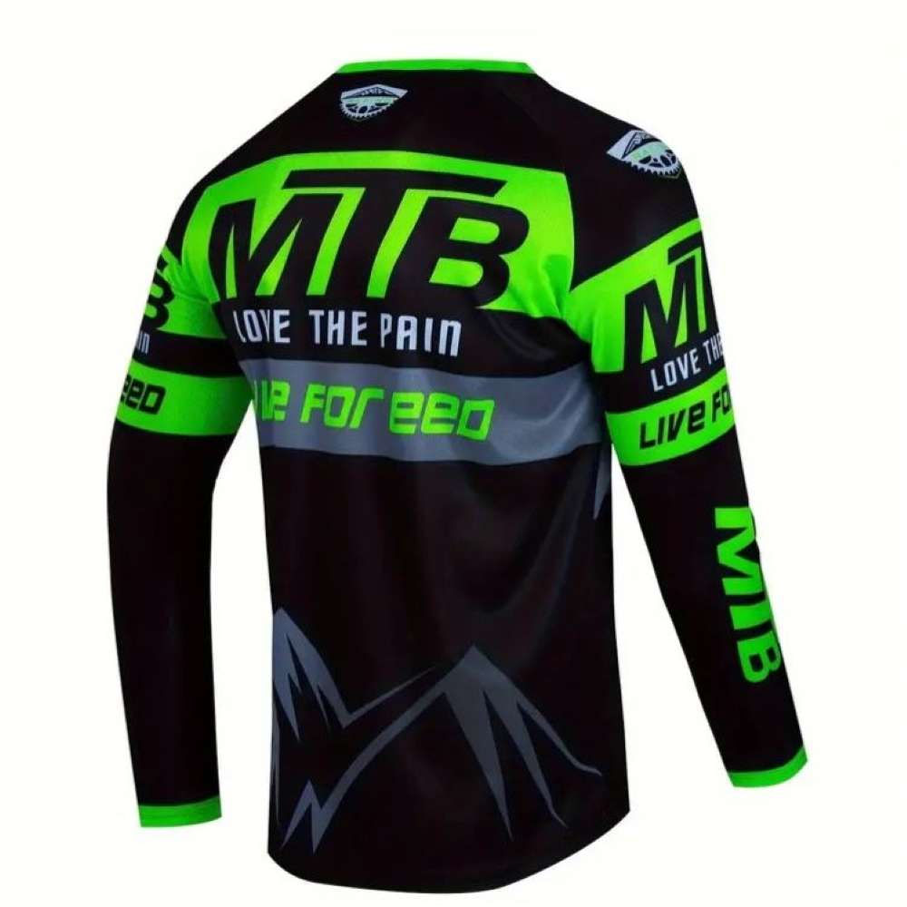 mtb verde2 Polera Manga Larga MTB - Imagen 1